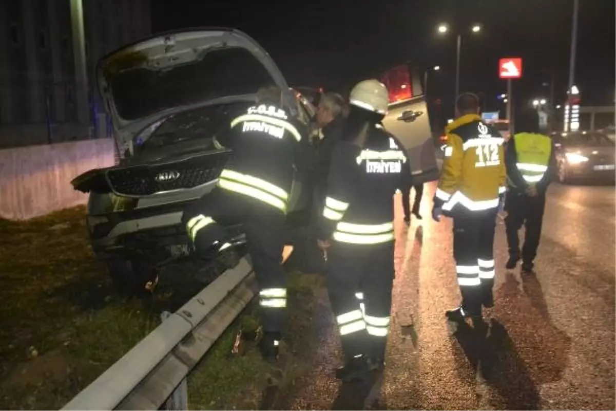 Kaza Yapan Alkollü Sürücü, Polise Zor Anlar Yaşattı