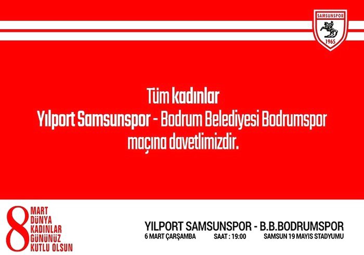 Yılport Samsunspor\'dan Kadınlara Pozitif Ayrımcılık