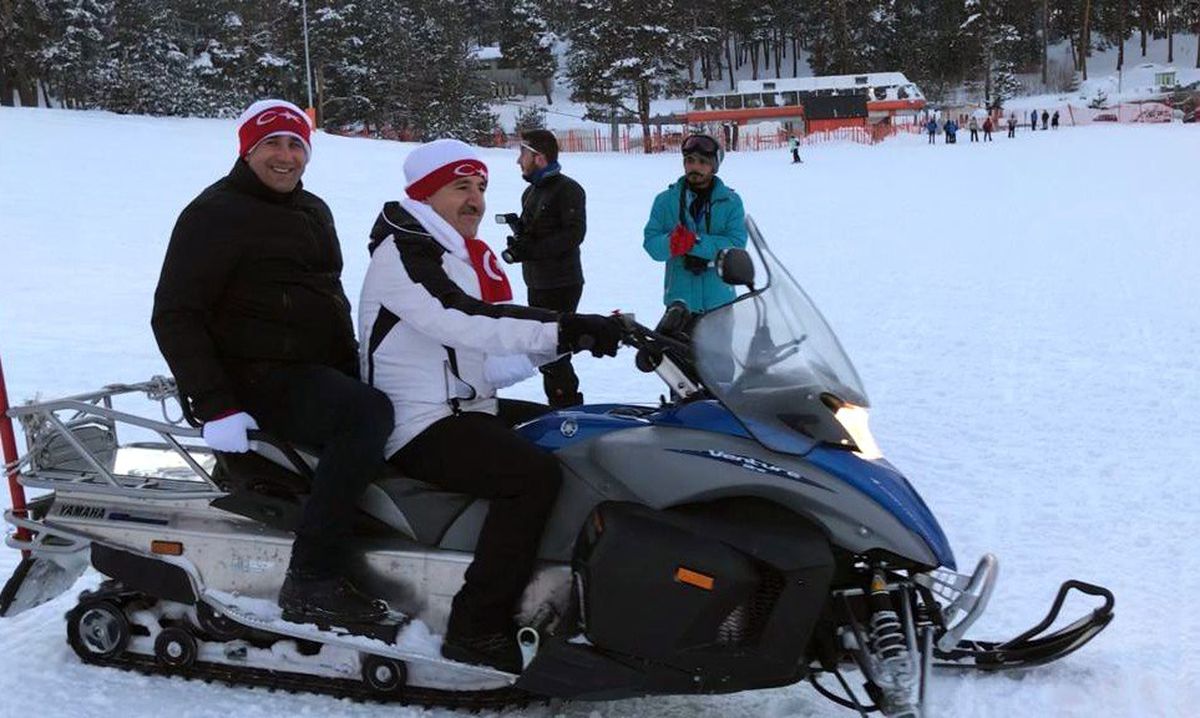 Bakan Varank, Sarıkamış\'ta Kar Motoru Kullandı