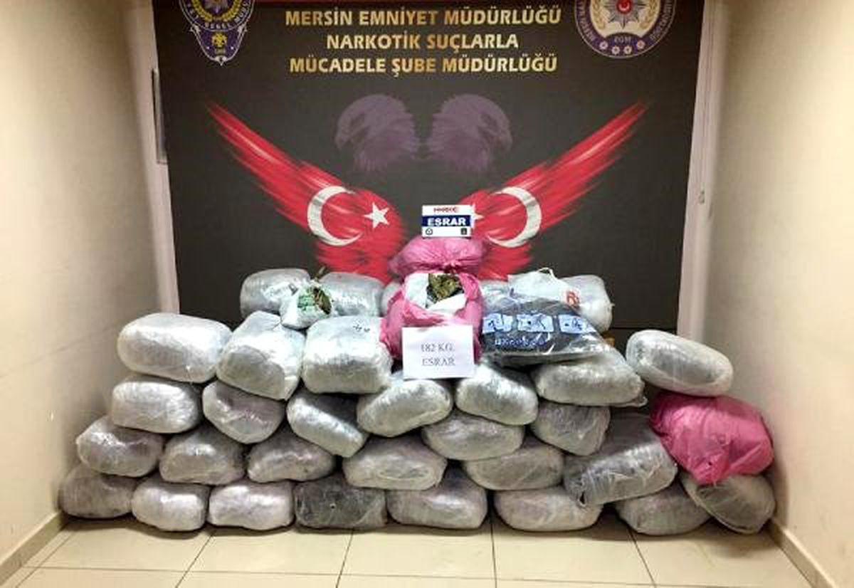 Mersin\'de 182 Kilo Esrar Ele Geçirildi