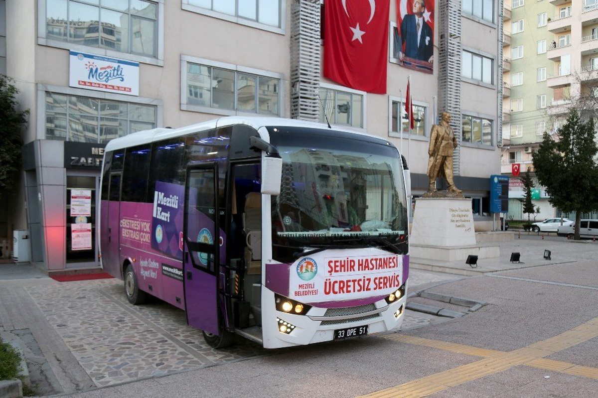 Mezitli Belediyesi\'nden Şehir Hastanesi\'ne Ücretsiz Servis