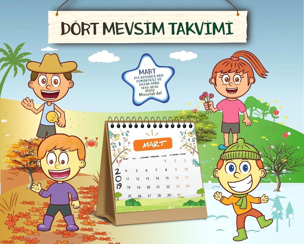 Minikler İçin "Dört Mevsim Takvimi Yapımı Atölyesi"