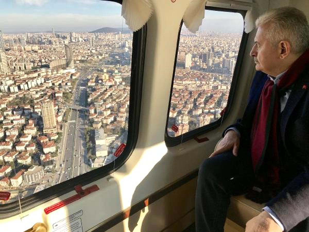 Binali Yıldırım İstanbul\'u Havadan İnceledi