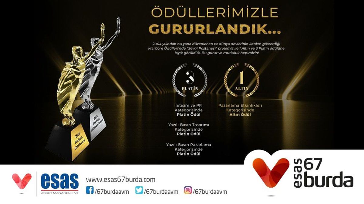 Esas 67 Burda Avm Marcom Awards\'dan 4 Ödülle Döndü