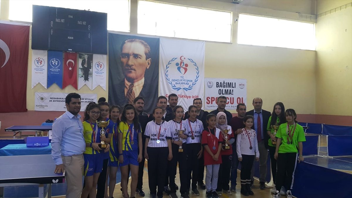 Karaman\'da Masa Tenisi Müsabakaları Sona Erdi