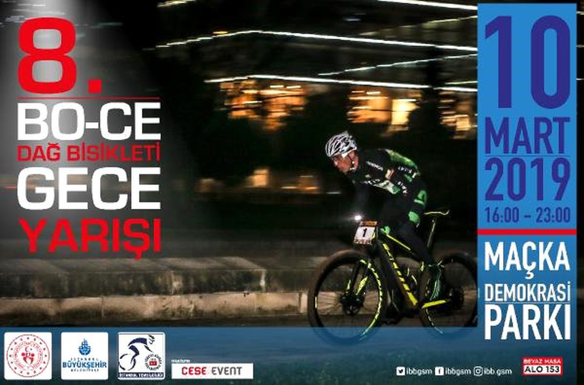 8\'inci Bo-Ce Dağ Bisikleti Gece Yarışı Nefes Kesecek