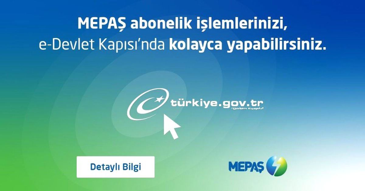 Mepaş, E-devlet Kapısında Abonelik İşlemlerini Başlattı