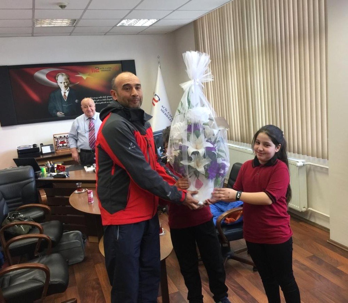 Tatbikatta Düşerek Yaralanan Afad Personeline Geçmiş Olsun Ziyareti
