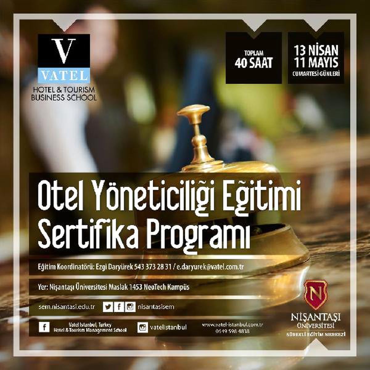 Otel Yöneticiliği Sertifika Programı\' Başlıyor