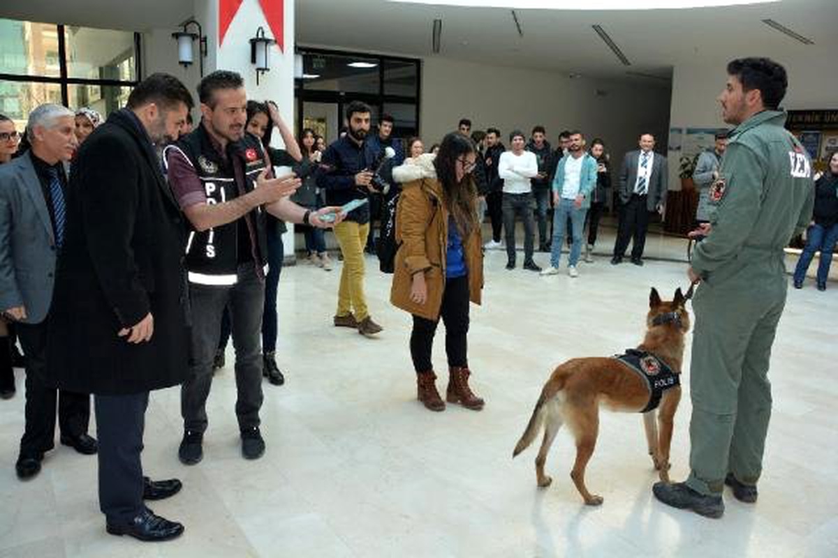 Üniversitelilere Narkotik Köpekleri ile Uyuşturucu Semineri