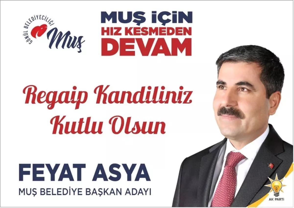 Başkan Asya\'dan Regaip Kandili ve Üç Aylar Mesajı