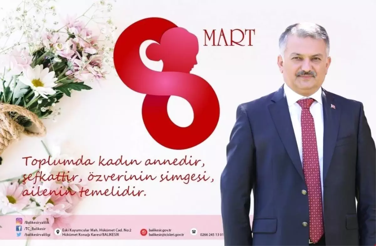 Vali Yazıcı\'dan, 8 Mart Dünya Kadınlar Günü Mesajı