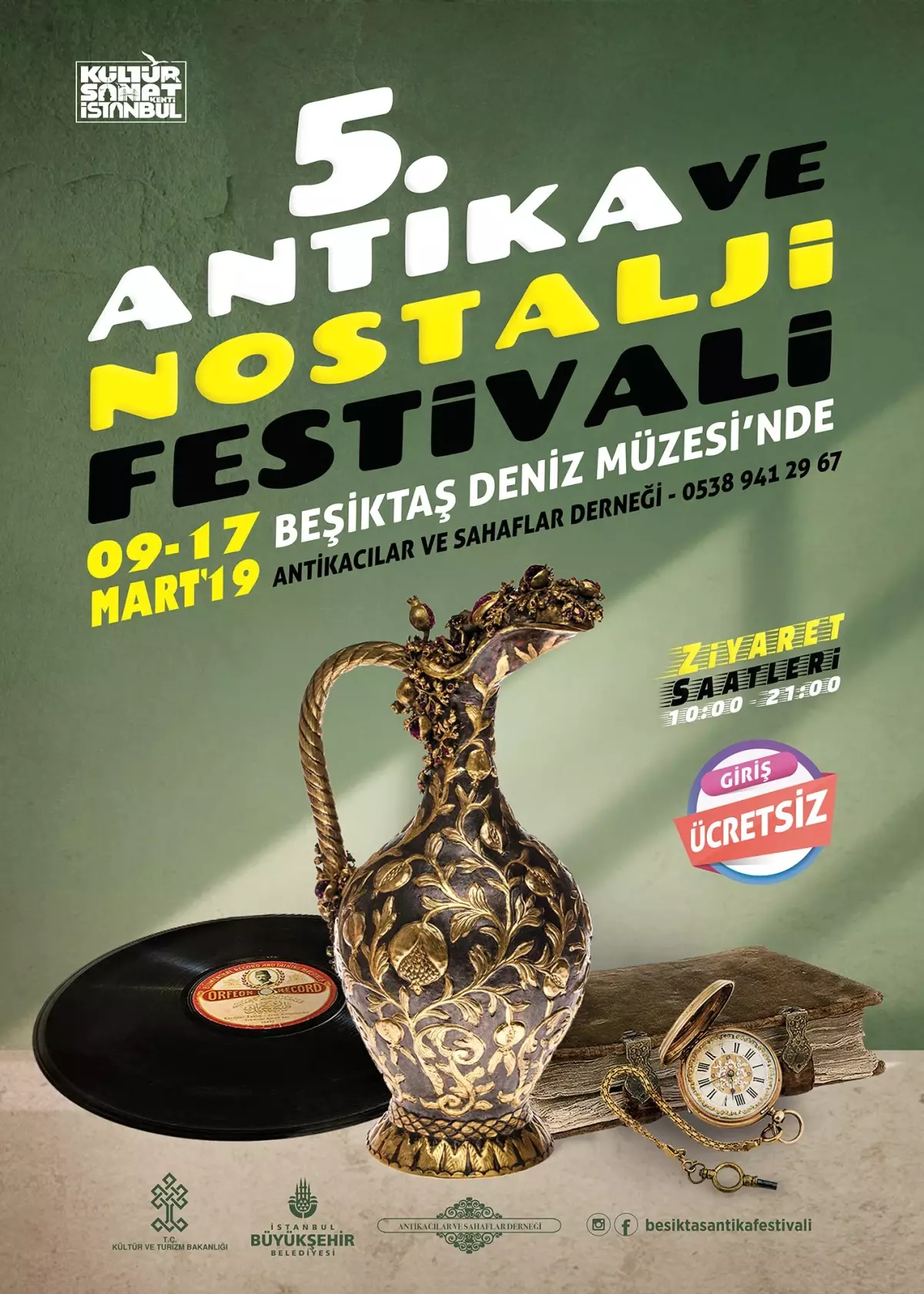 5. Antika ve Nostalji Festivali 9 Mart\'ta Deniz Müzesi\'nde Başlıyor