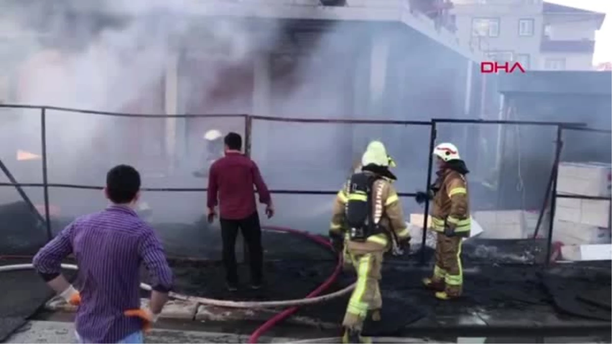 İstanbul- Ümraniye\'de İnşaatta Yangın Paniği