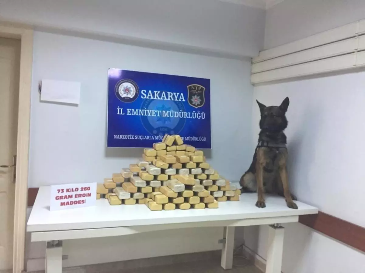 Sakarya\'da 73 Kilo 260 Gram Eroin Ele Geçirildi