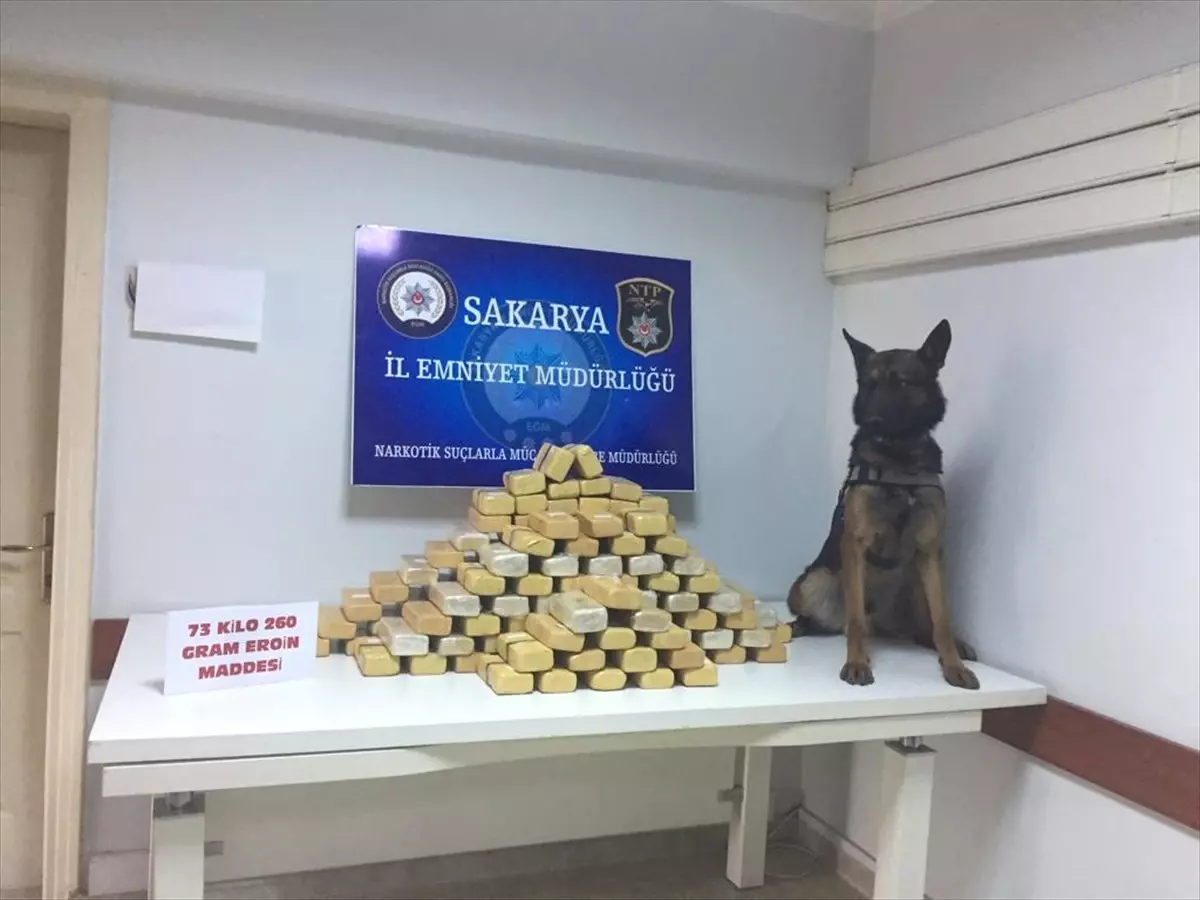Sakarya\'da 73 Kilo Eroin Ele Geçirildi
