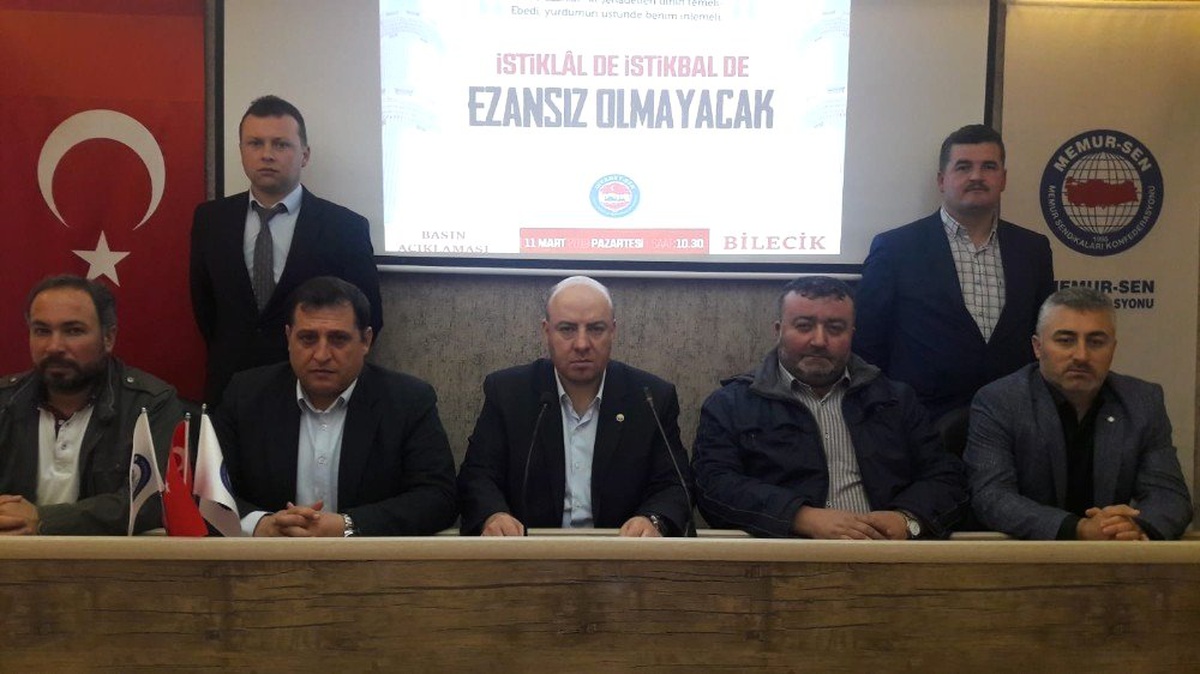 Diyanet- Sen Bilecik İl Temsilciliği Ezana Saygısızlığı Kınadı