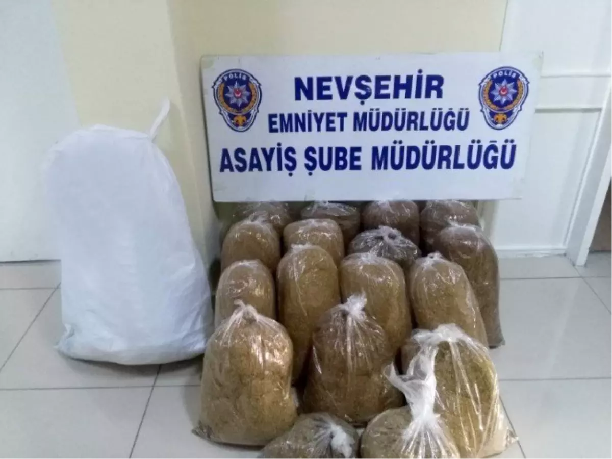 Nevşehir\'de 82 Kg Kaçak Tütün Ele Geçirildi