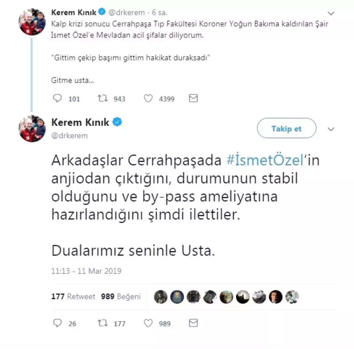 Şair ve Yazar İsmet Özel, Kalp Krizi Geçirdi