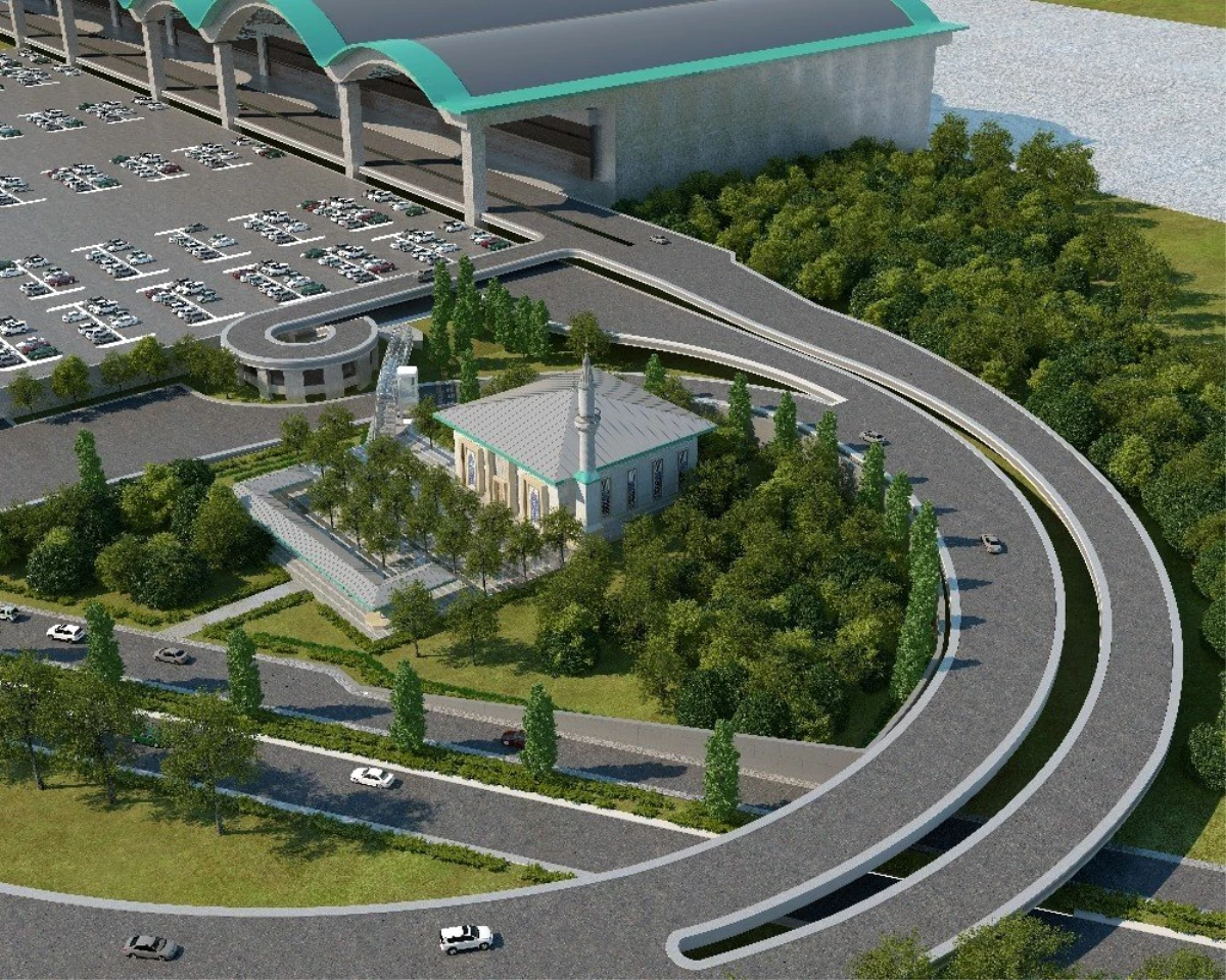 Sabiha Gökçen Havalimanı İçin 2 Bin 800 Kişi Kapasiteli Cami Projesinin Temeli Atıldı