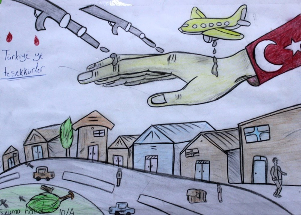 Suriyeli Öğrenciler Duygularını Eserlere Aktardı