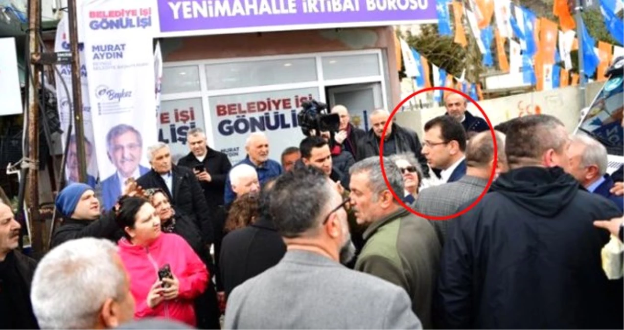 CHP\'nin İstanbul Adayı Ekrem İmamoğlu\'na AK Parti Seçim Bürosunda Çay Hediye Ettiler