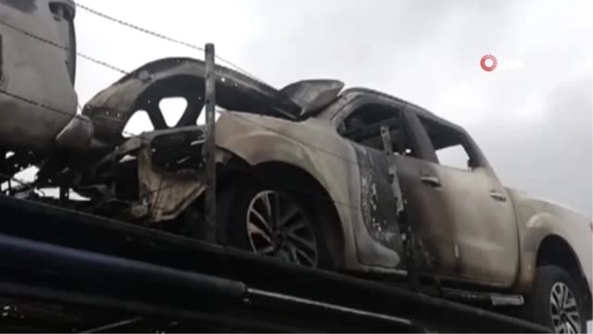 Erzincan\'da Araç Yüklü Tır\'da Yangın Çıktı