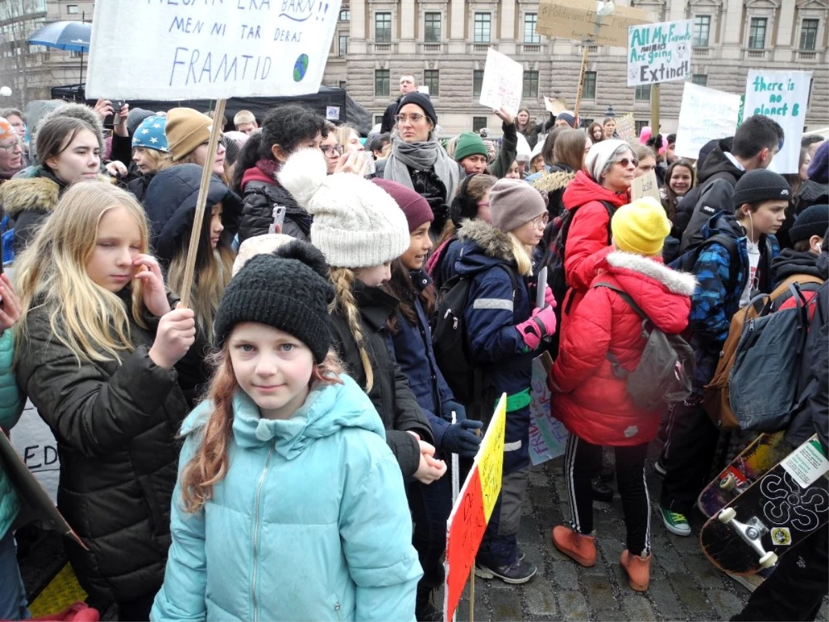 Stockholm\'de İklim Değişikliği Protestosu