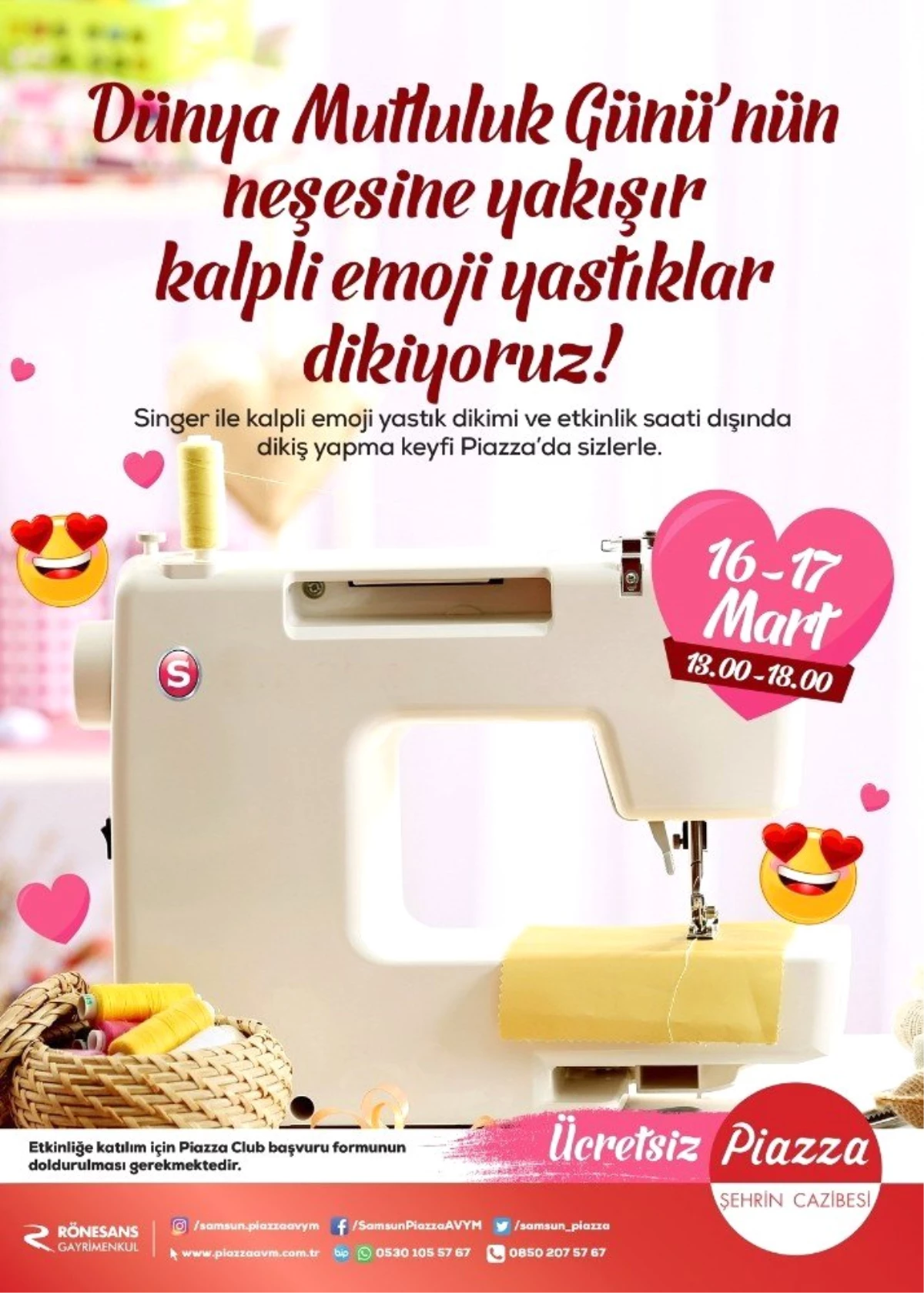 Kadınlardan \'Dünya Mutluluk Günü\'ne Özel Emoji Yastıkları