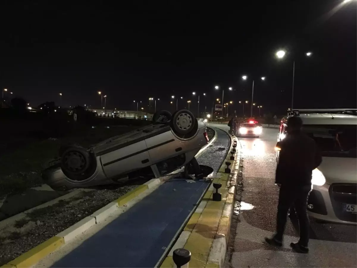 Takla Atan Otomobilden Burnu Bile Kanamadan Çıktı