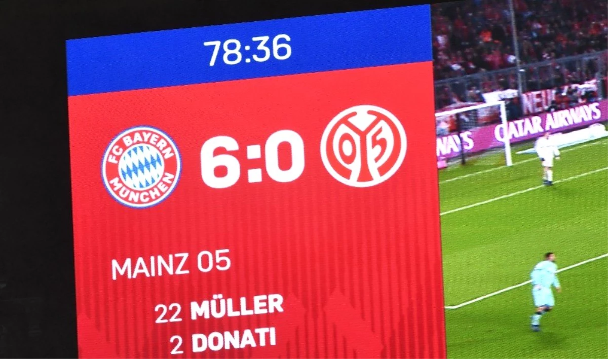 Bayern Münih\'ten Mainz\'a Yarım Düzine Gol