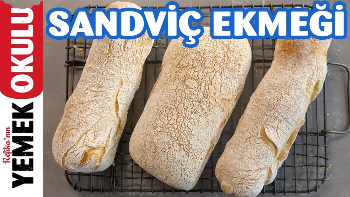 Terlik Ekmeği Tarifi | Sandviç Ekmeği | Ciabatta & Panini Ekmek | Burak\'ın Ekmek Teknesi