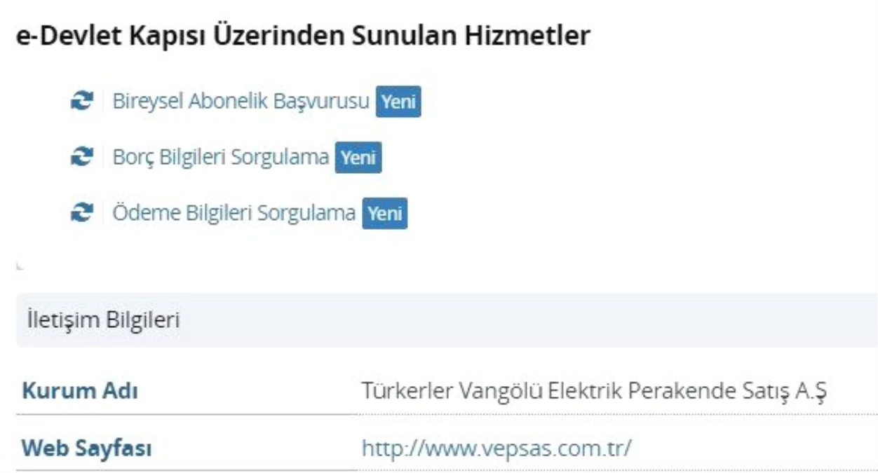 Türkerler Vepsaş E-Devlet\'te Hizmete Başladı