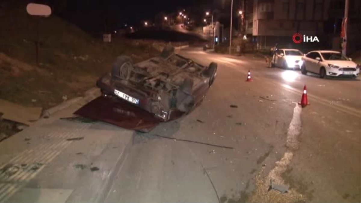 Başkent\'te "Dur" İhtarına Uymayan Ehliyetsiz Sürücü Takla Attı: 5 Yaralı