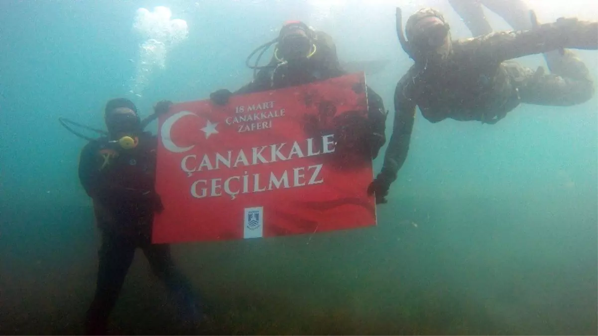 Dalgıçlar \'Çanakkale Geçilmez\' Dedi