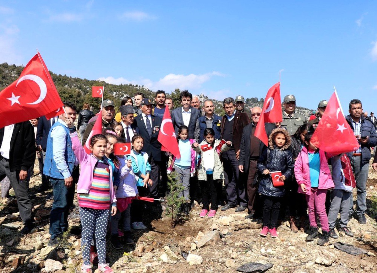 Erdemli Şehit ve Gaziler Ormanı\'na 500 Fidan Dikildi