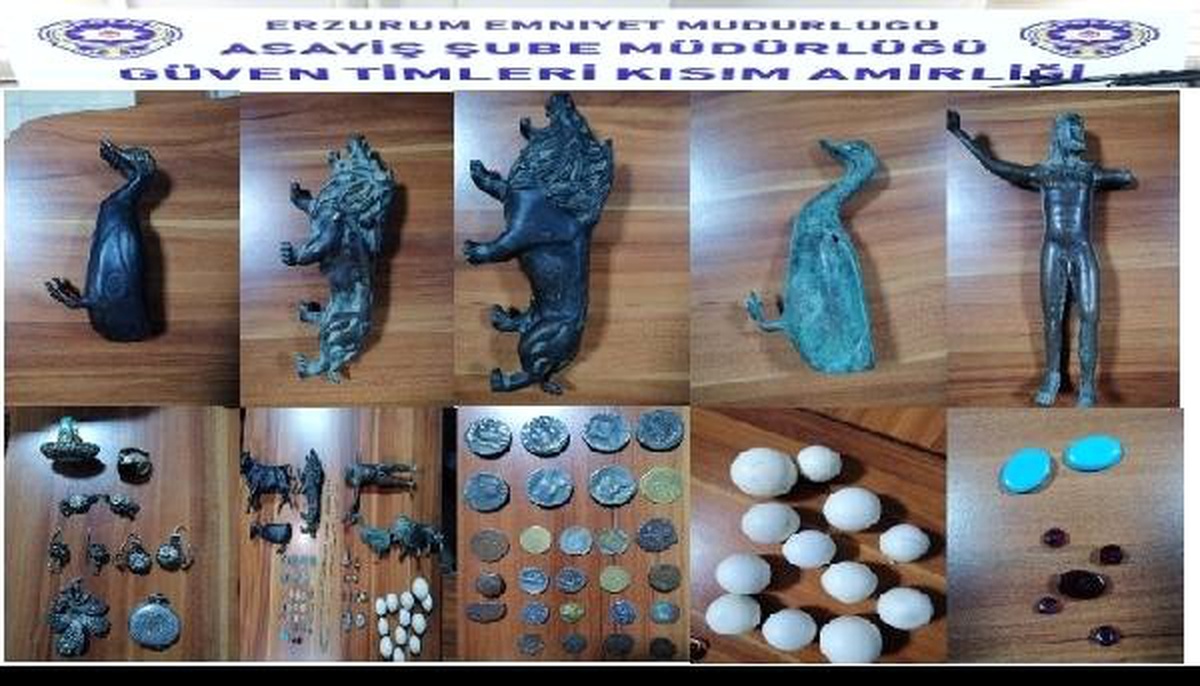 Erzurum Otogar\'ında Tarihi Eser Dolu Çantayla Yakalandı