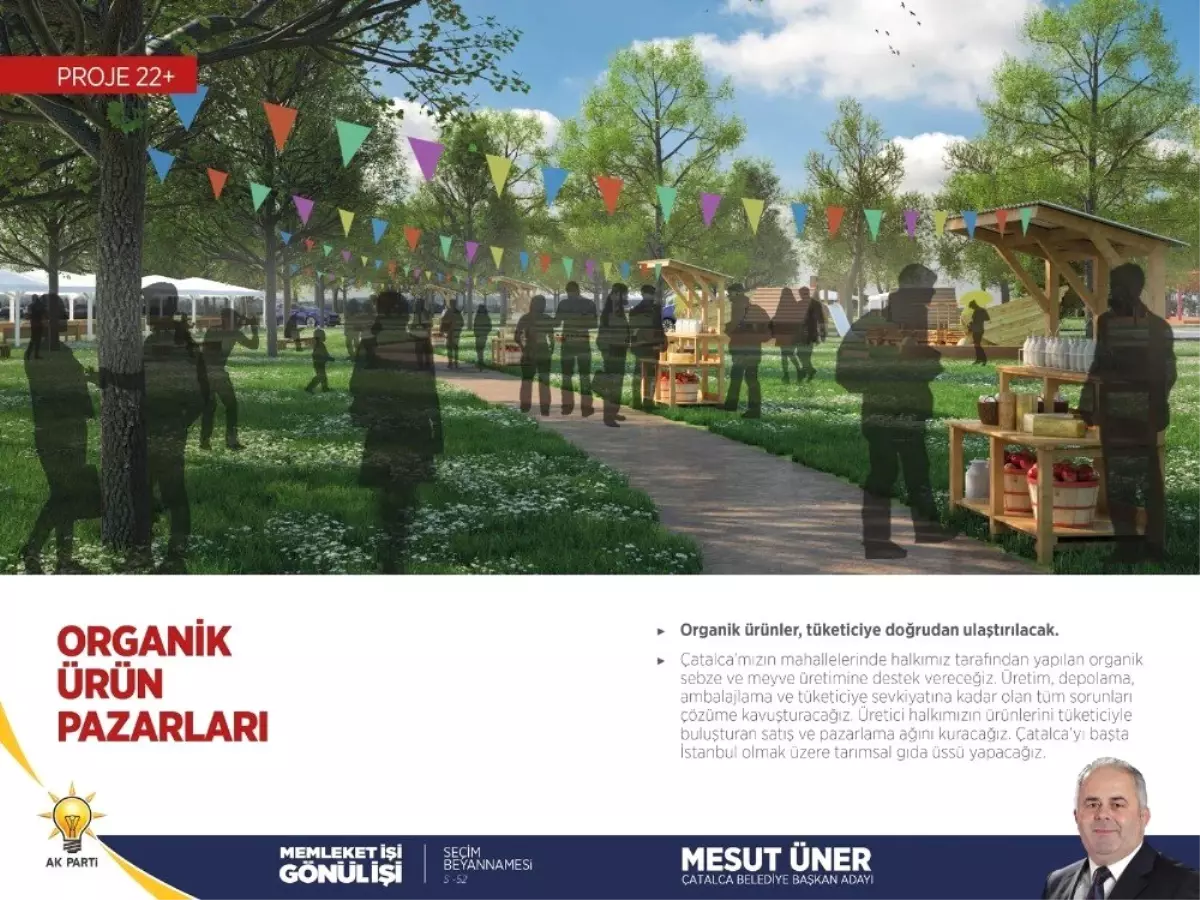 AK Parti Belediye Başkan Adayı Mesut Üner,"Organik Ürün Pazarını Artırmayı Planlıyoruz"