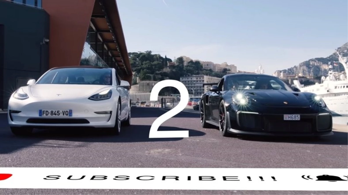 60 Bin Dolarlık Tesla Model 3 ile 295 Bin Dolarlık Porsche 911 Gt2 Rs Kapışması