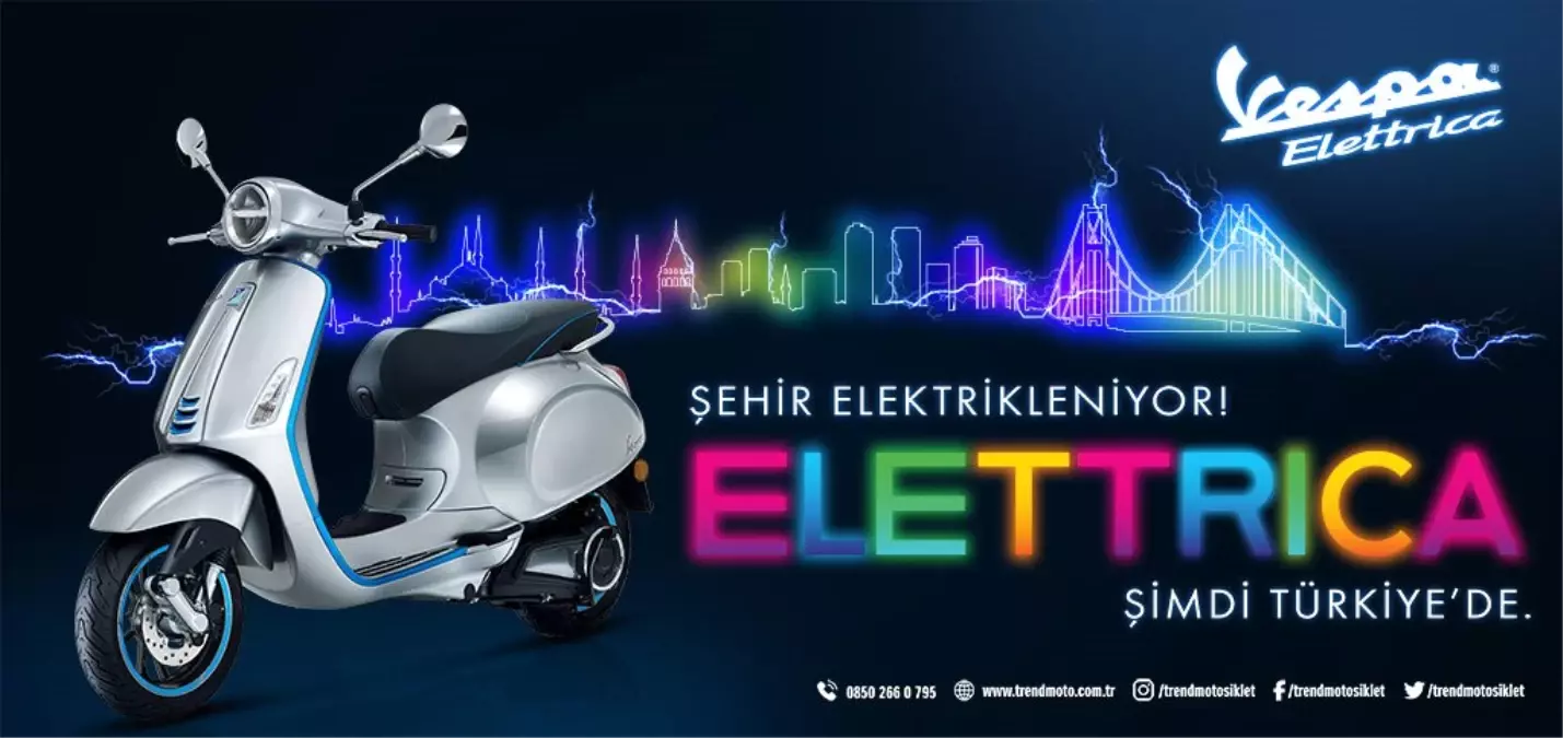 Elektrikli Vespa Türkiye\'de, 4 Saatte Şarj Et 100 Km Kullan!