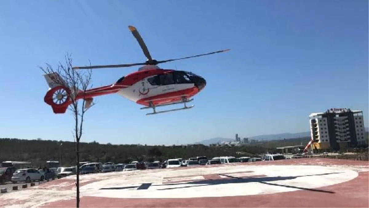 Soma Devlet Hastanesi Helikopter Pistinden İlk Hasta Sevki