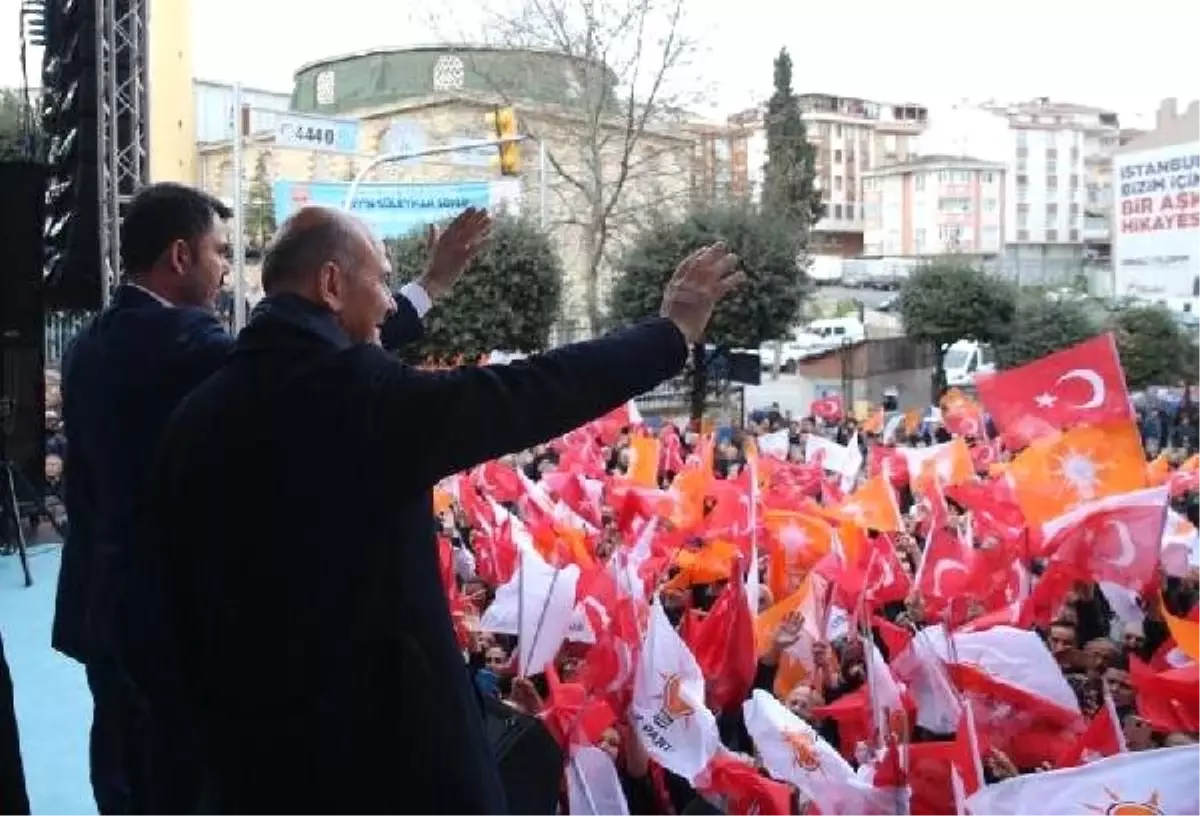 Bakan Kurum ve Soylu\'dan Gaziosmanpaşa\'da Ortak Miting