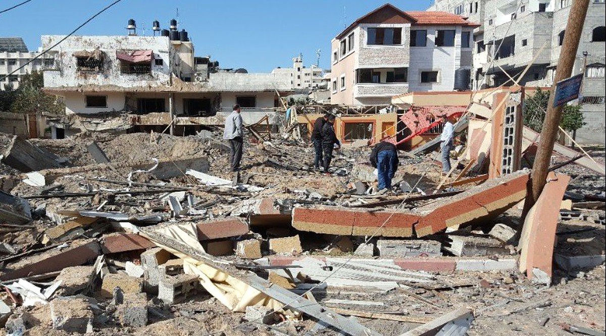 Bombalanan Hamas Liderinin Ofisinin Enkazı Görüntülendi