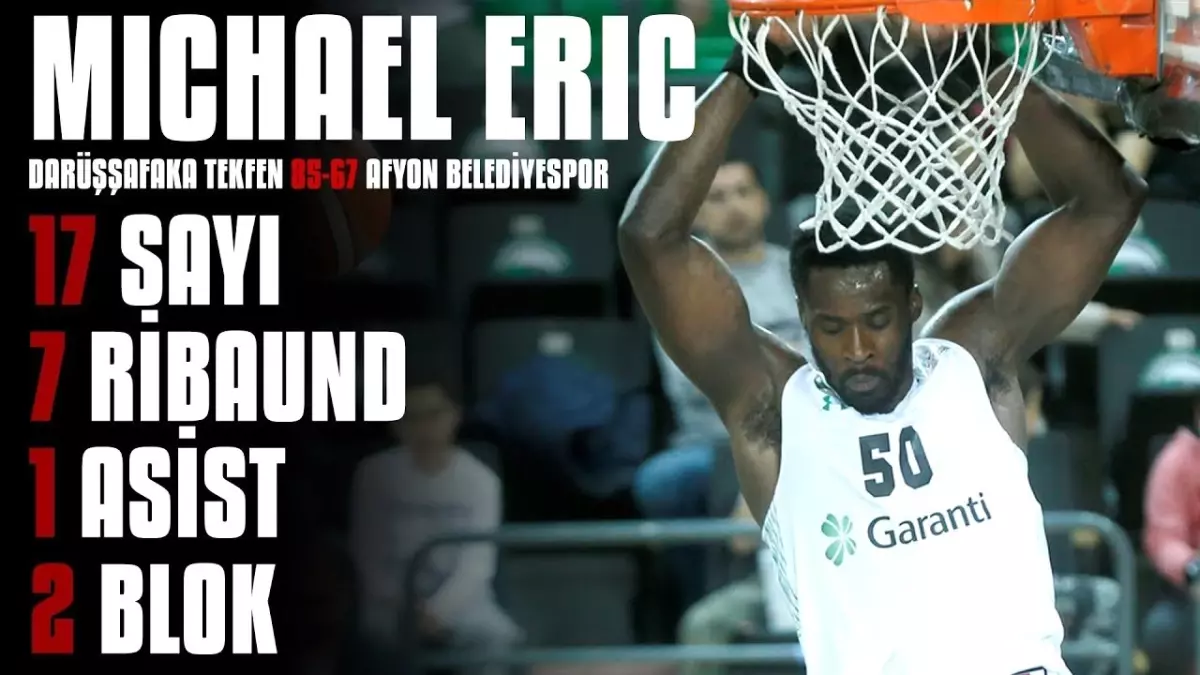 Maçın Yıldızları | Michael Eric - Darüşşafaka Tekfen 85-67 Afyon Belediyespor