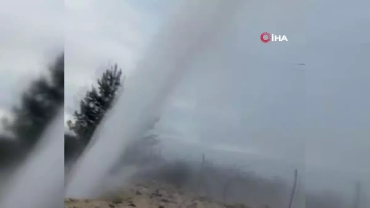 Şehir Şebeke Borusu Patladı, Su Basıncın Etkisiyle Metrelerce Yükseğe Ulaştı