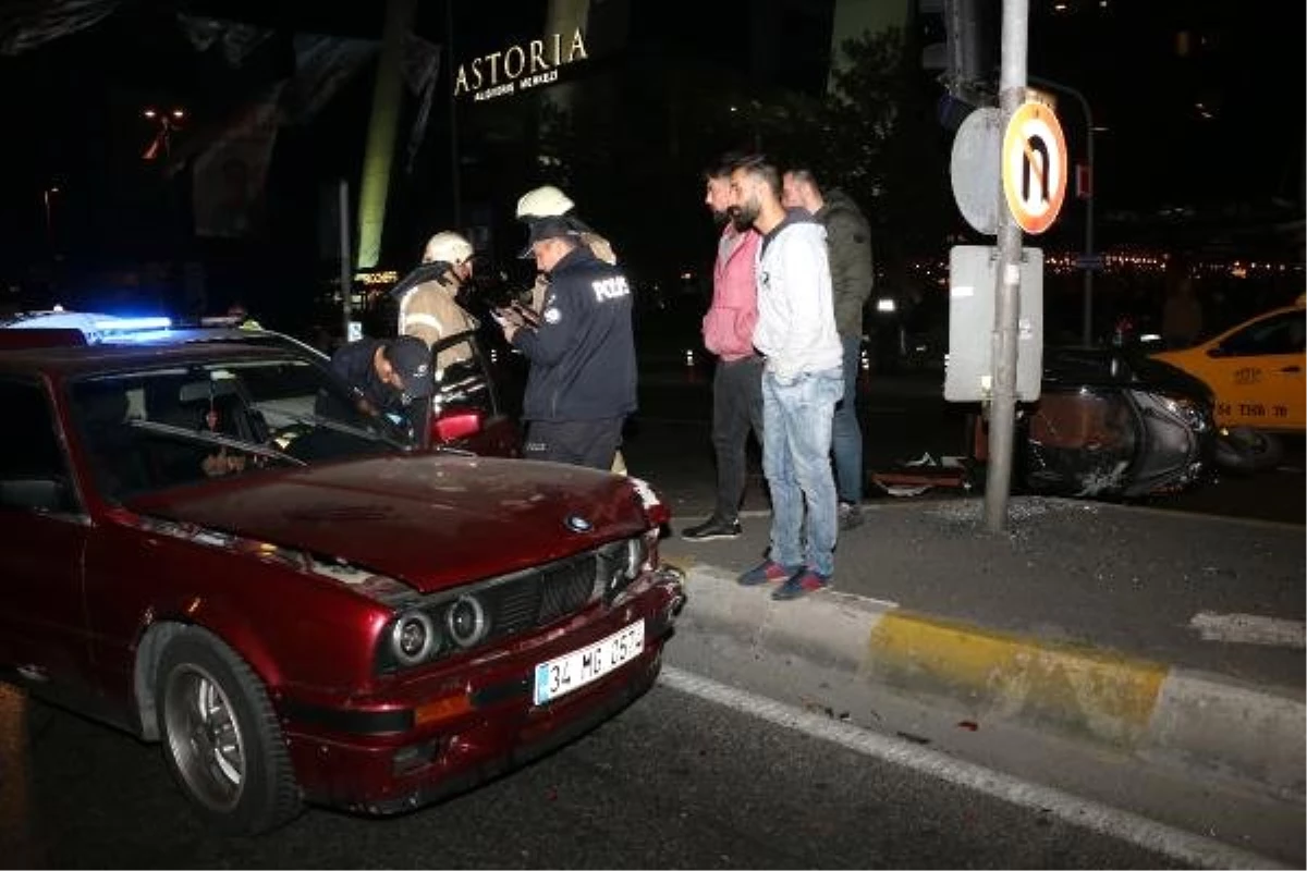 Şişli\'de Kaza: Yabancı Uyruklu 2 Sürücü Yaralandı