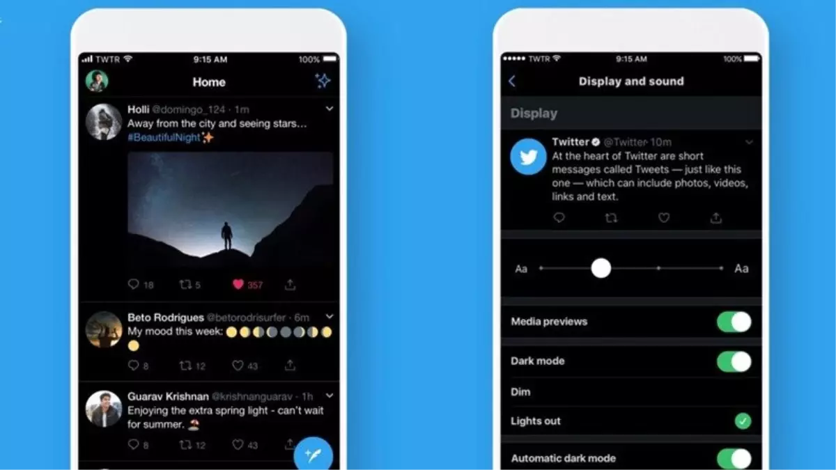 Twitter\'ın İos Uygulamasına Oled Ekranlar İçin \'Simsiyah Tema\' Geldi