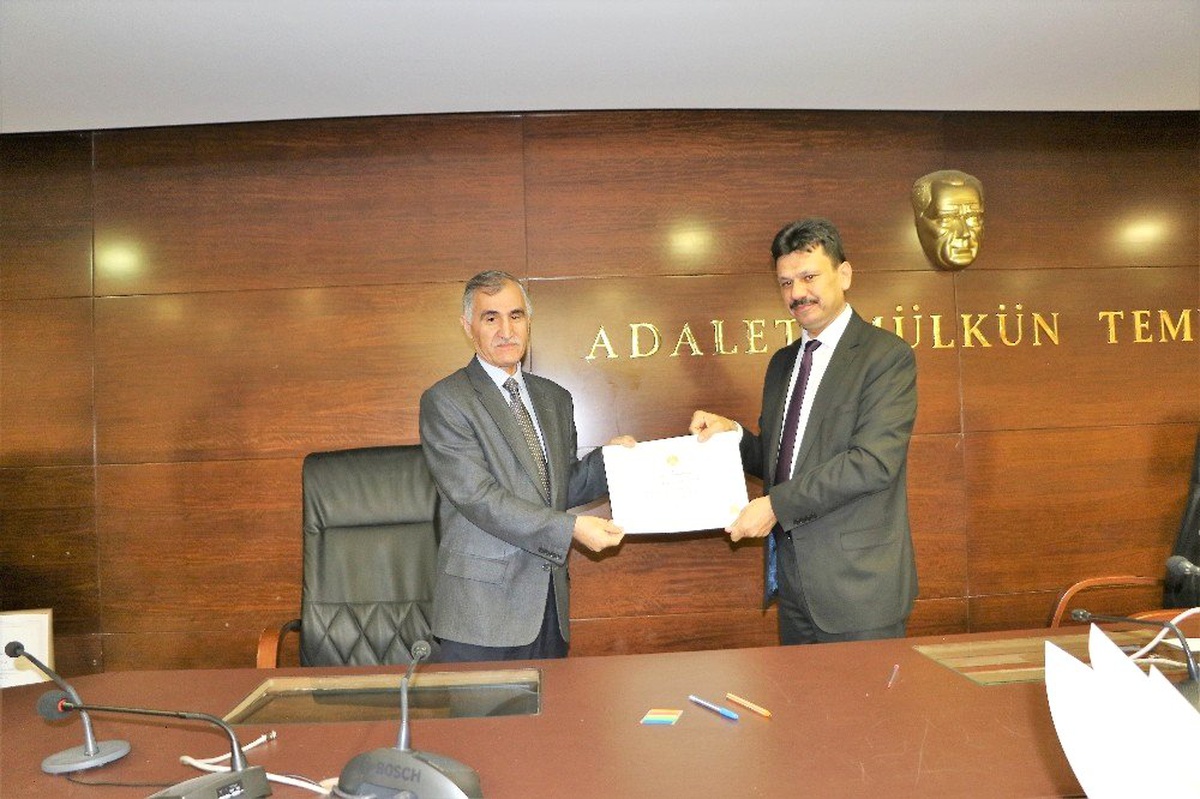 Gaziantep Adliyesi Personeline Teşekkür ve Tebrik Belgesi