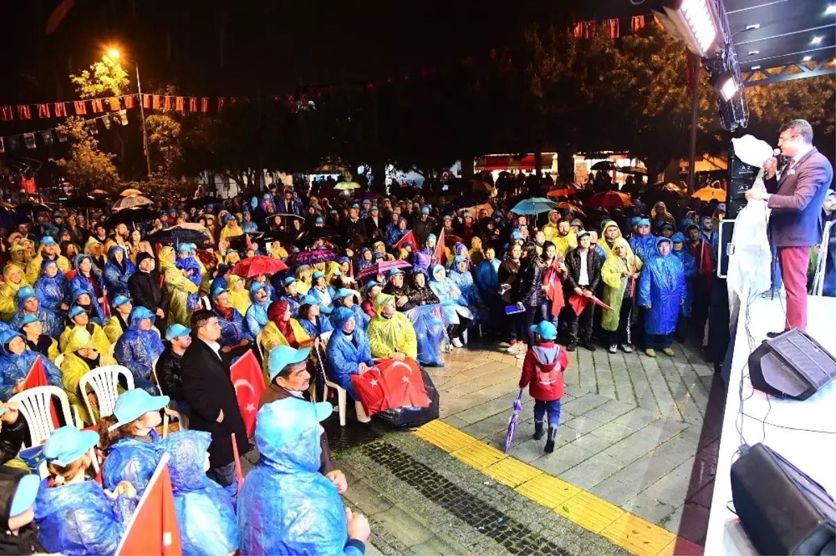 Mehmet Tosun\'a Yağmur Altında Büyük Destek