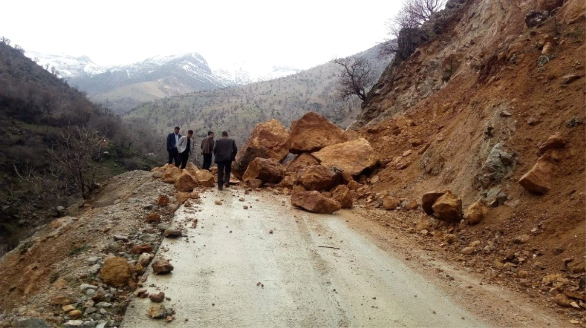 Dev Kaylar Grup Köy Yolunu Ulaşıma Kapattı
